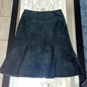 Danier black suede midi skirt